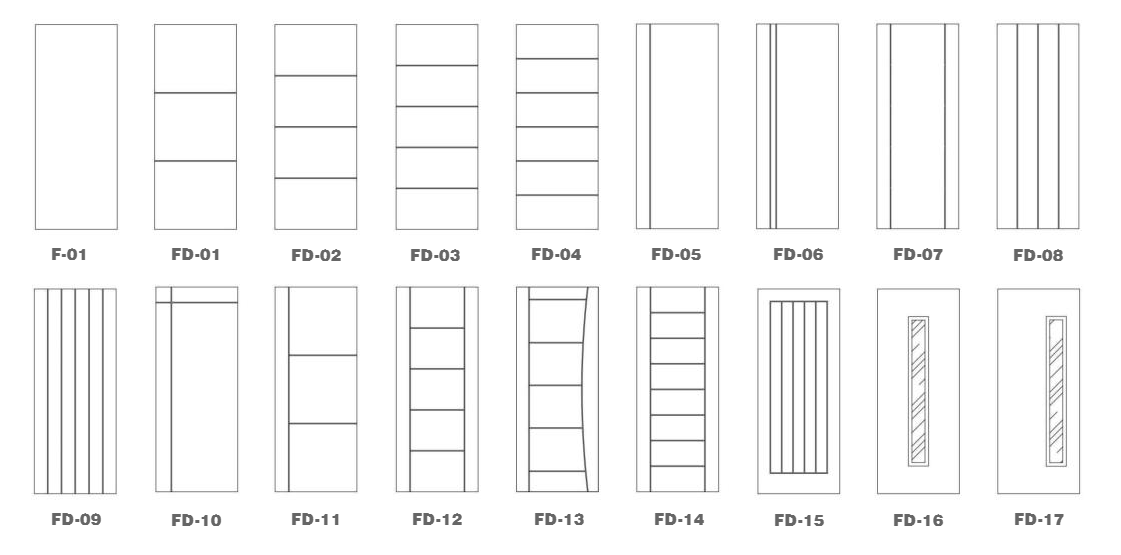 Stain Grade Flush Door - Design Options